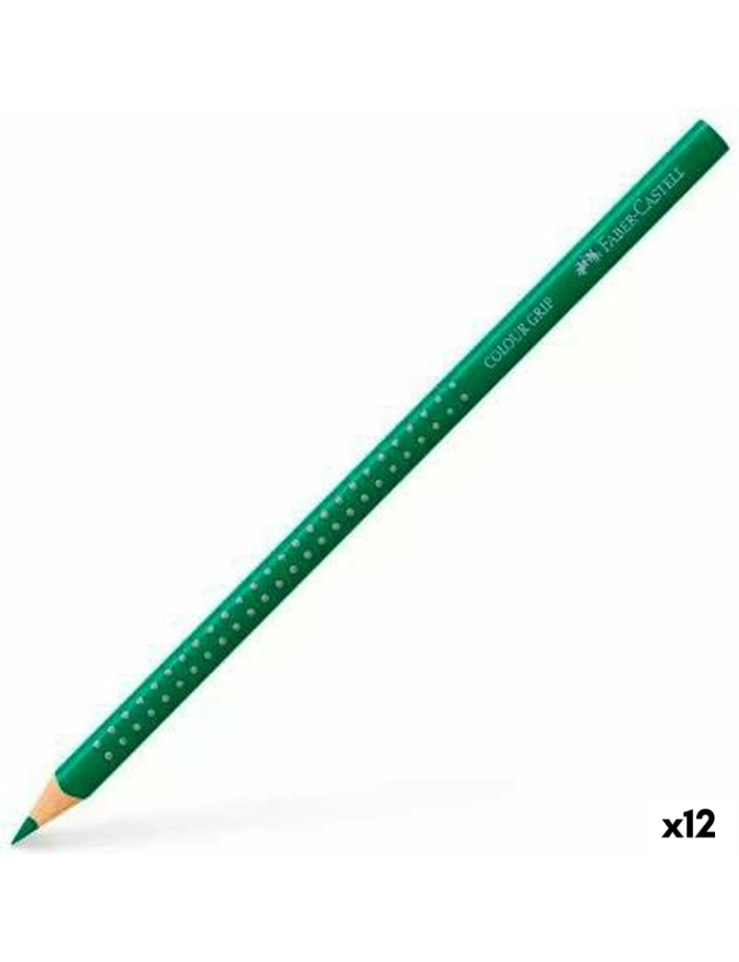 Faber-Castell - Lápis de cores Faber-Castell Colour Grip Verde Esmeralda (12 Unidades)