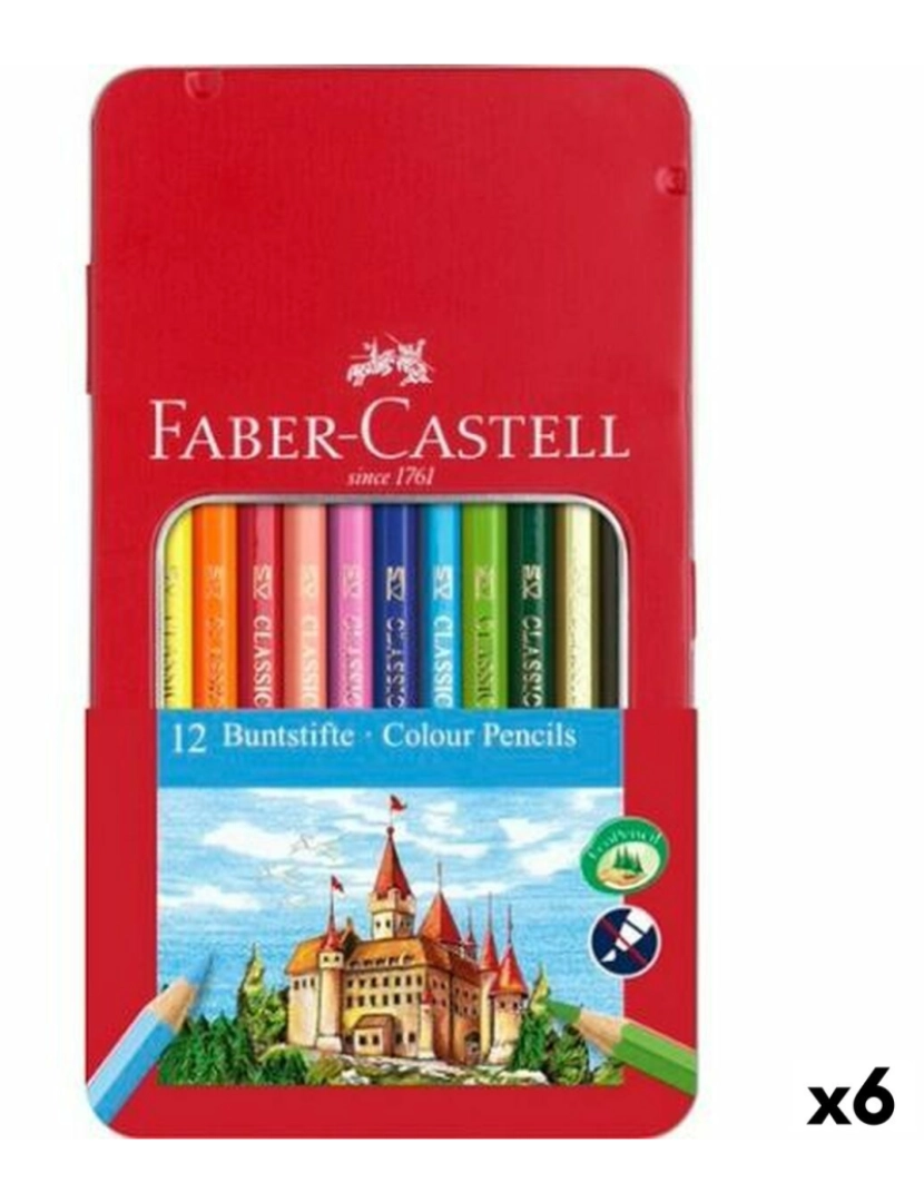Faber-Castell - Lápis de cores Faber-Castell Multicolor 6 Peças