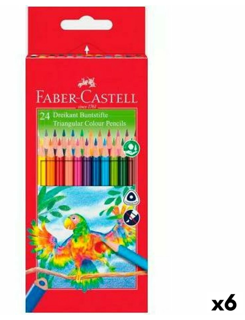 Faber-Castell - Lápis de cores Faber-Castell Multicolor 6 Peças