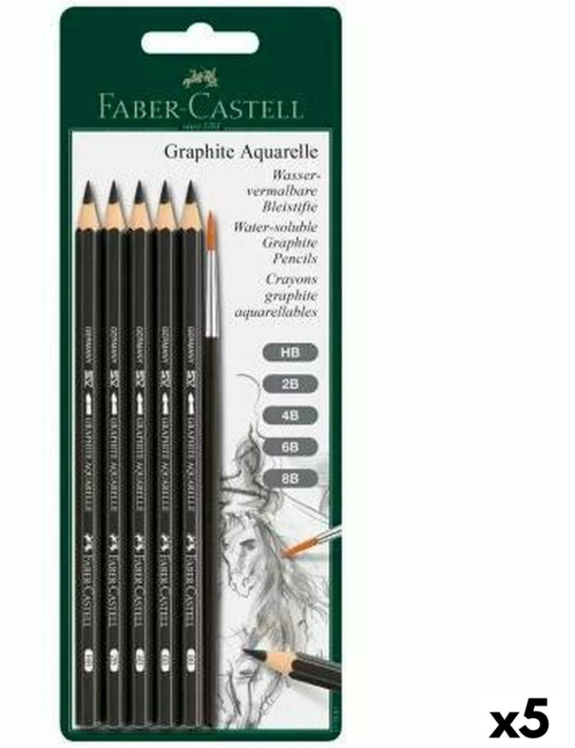 Faber-Castell - Conjunto de Lápis Faber-Castell Aguarela (5 Unidades)