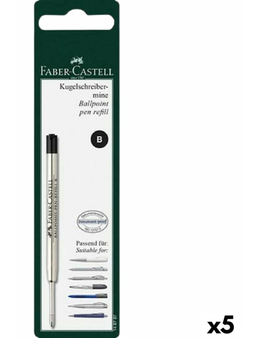 Faber-Castell - Peças sobresselentes Faber-Castell Caneta Preto (5 Unidades)