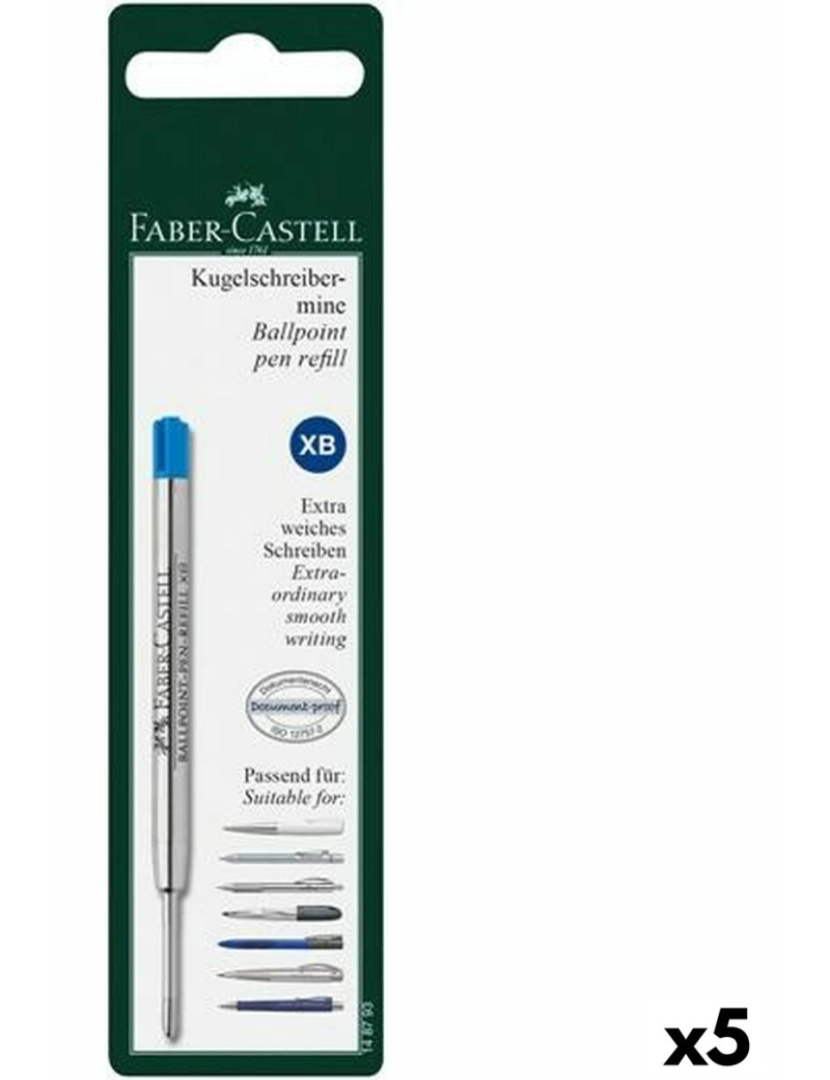 Faber-Castell - Peças sobresselentes Faber-Castell Caneta 0,6 mm Azul (5 Unidades)