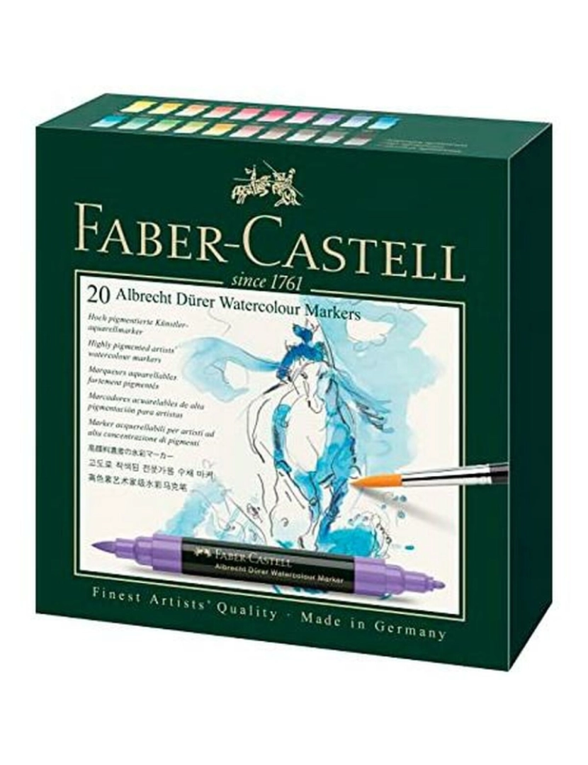 imagem de Conjunto de Canetas de Feltro Faber-Castell Aguarelas Estojo (24 Unidades)2