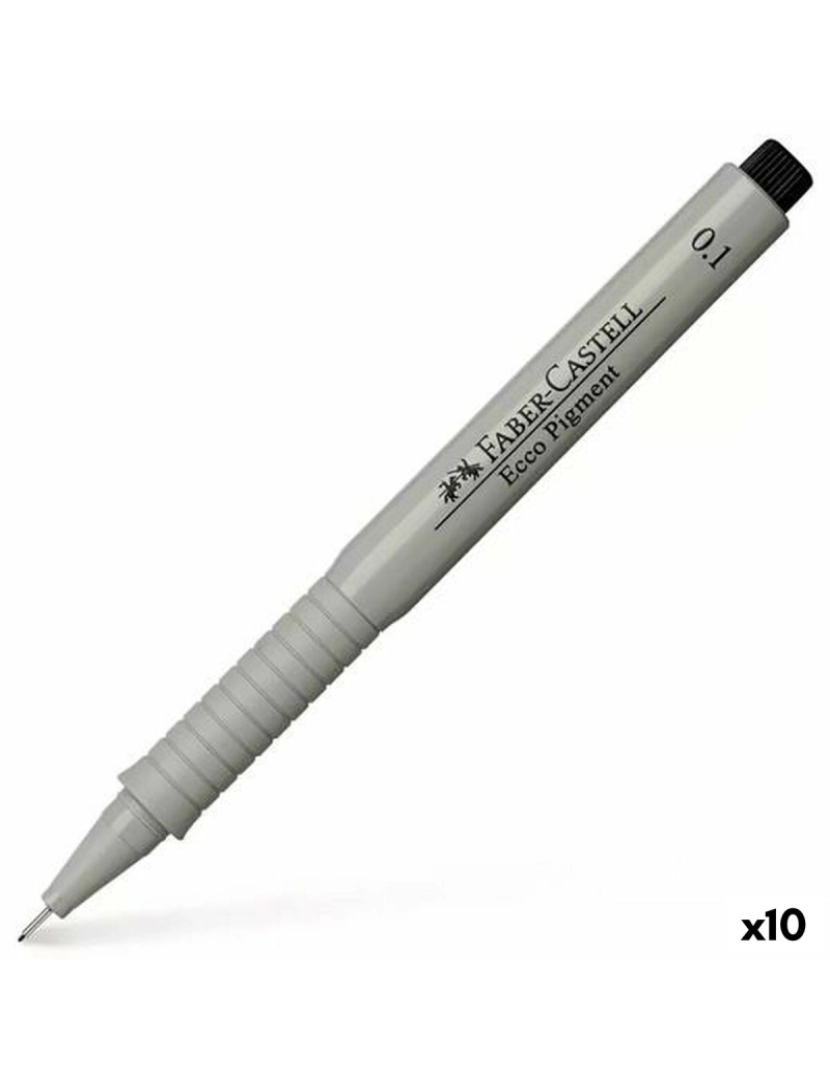 Faber-Castell - Rotuladores Faber-Castell Ecco Pigment 0,1 mm Preto (10 Unidades)