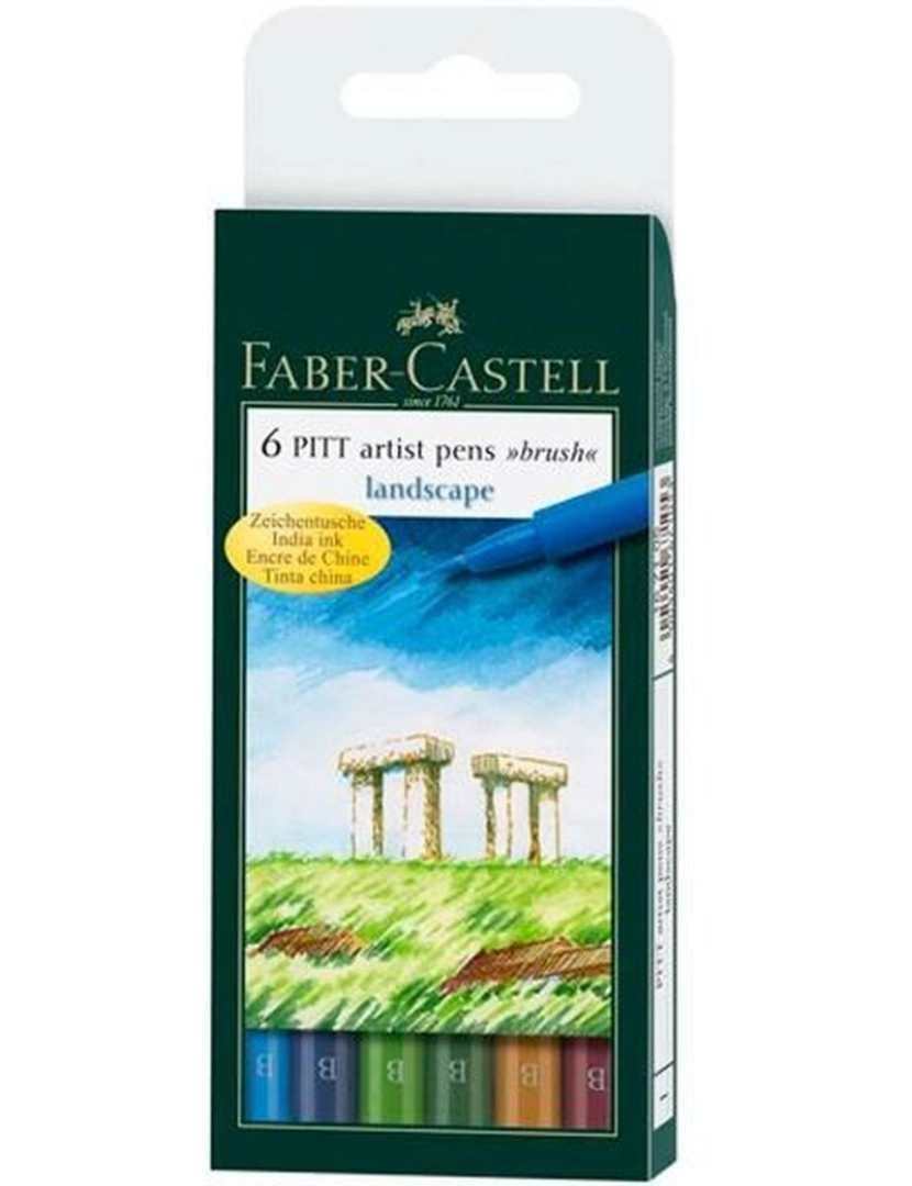 imagem de Conjunto de Canetas de Feltro Faber-Castell Pitt Artist Landscape Estojo (5 Unidades)2