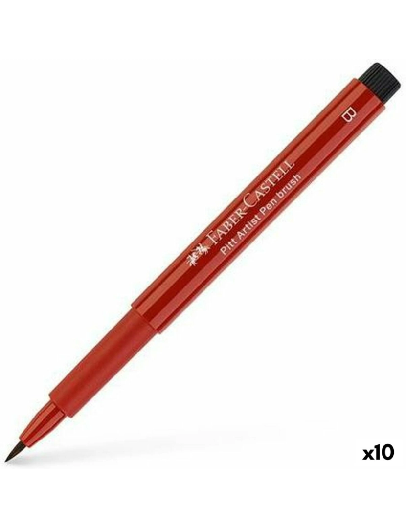 Faber-Castell - Rotuladores Faber-Castell Pitt Artist Vermelho Escuro (10 Unidades)