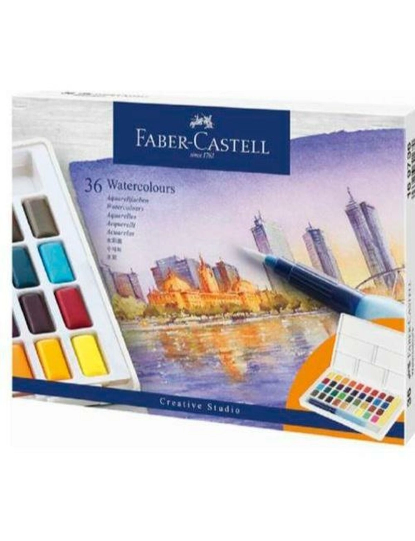 imagem de Conjunto de Pintura Aguarela Faber-Castell Creative Studio (8 Unidades)2