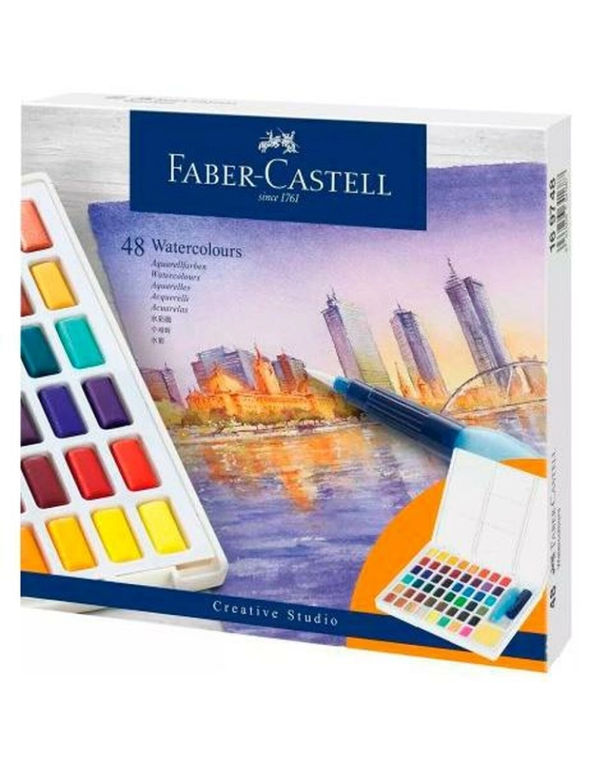 imagem de Conjunto de Pintura Aguarela Faber-Castell Creative Studio (8 Unidades)2