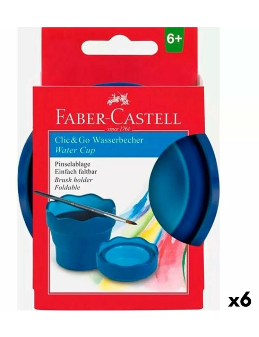 imagem de Copo Faber-Castell Clic & Go Dobrável Azul 6 Peças1