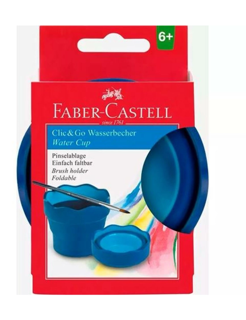 imagem de Copo Faber-Castell Clic & Go Dobrável Azul 6 Peças2