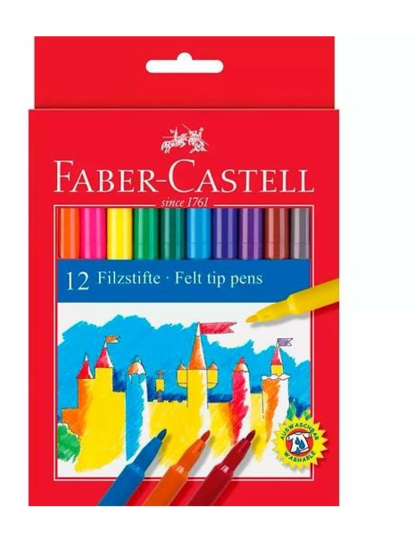 imagem de Conjunto de Canetas de Feltro Faber-Castell Multicolor (10 Unidades)2
