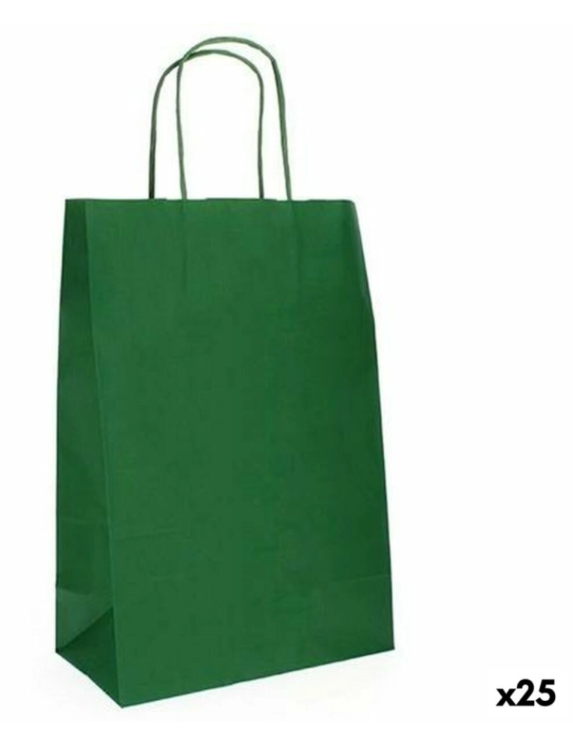 imagem de Mala de Papel Fama Verde-escuro Com pegas 31 x 11 x 42 cm (25 Unidades)1