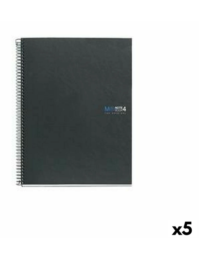 Miquelrius - Caderno Miquelrius Grafite A5 160 Folhas 5 Unidades