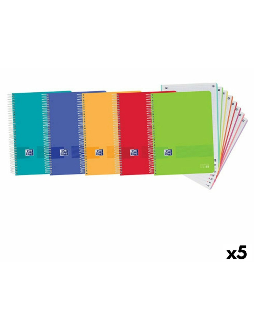 Oxford - Conjunto de cadernos Oxford Multicolor A4 (5 Unidades)