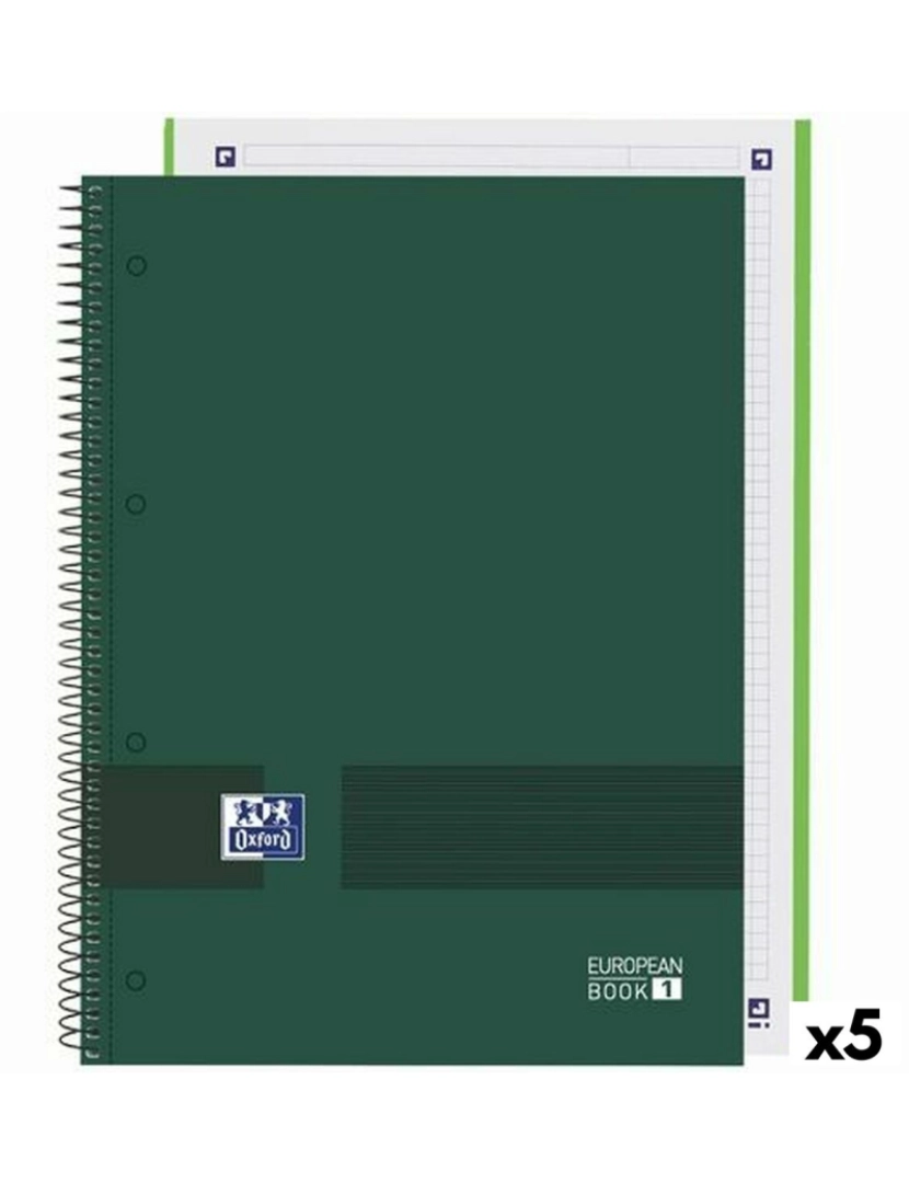 imagem de Caderno Oxford European Book Write&Erase Verde militar A4 (5 Unidades)2