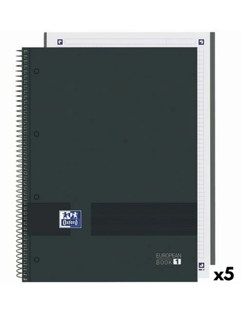 imagem de Caderno Oxford European Book Write&Erase Preto A4 (5 Unidades)2