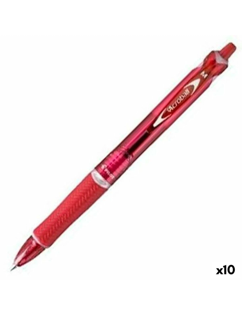 Pilot - Caneta Pilot Acroball Vermelho 0,4 mm (10 Unidades)