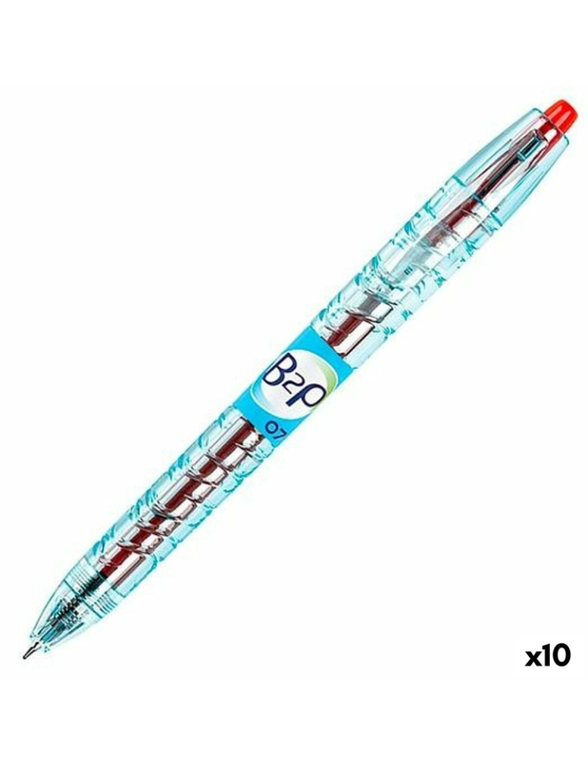 Pilot - Esferográfica de gel Pilot B2P 07 Retrátil Vermelho 0,4 mm (10 Unidades)