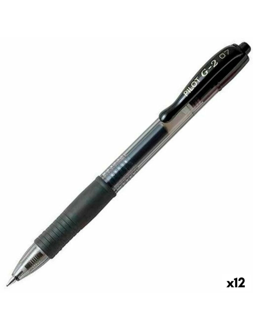 Pilot - Esferográfica de gel Pilot G-2 07 Preto 0,4 mm (12 Unidades)