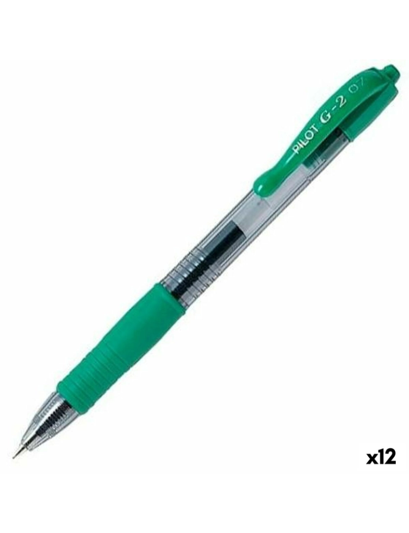 Pilot - Esferográfica de gel Pilot G-2 07 Verde 0,4 mm (12 Unidades)