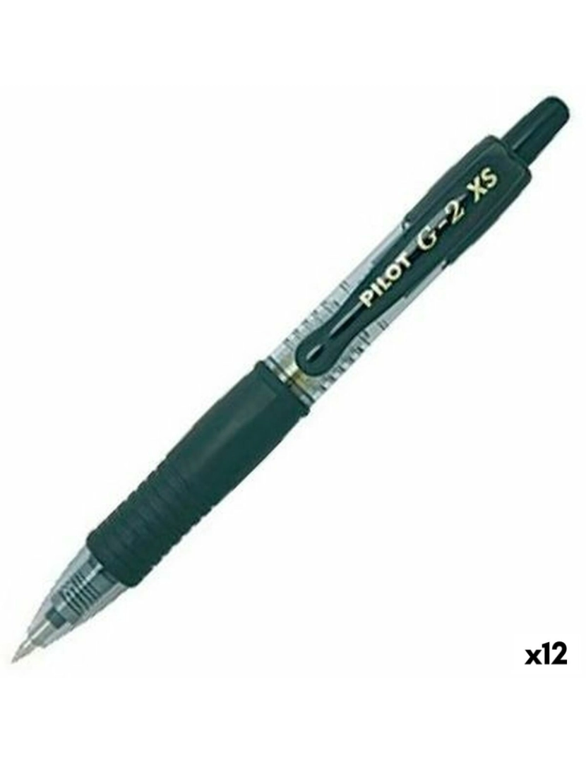 Pilot - Caneta Roller Pilot G-2 XS Retrátil Preto 0,4 mm (12 Unidades)