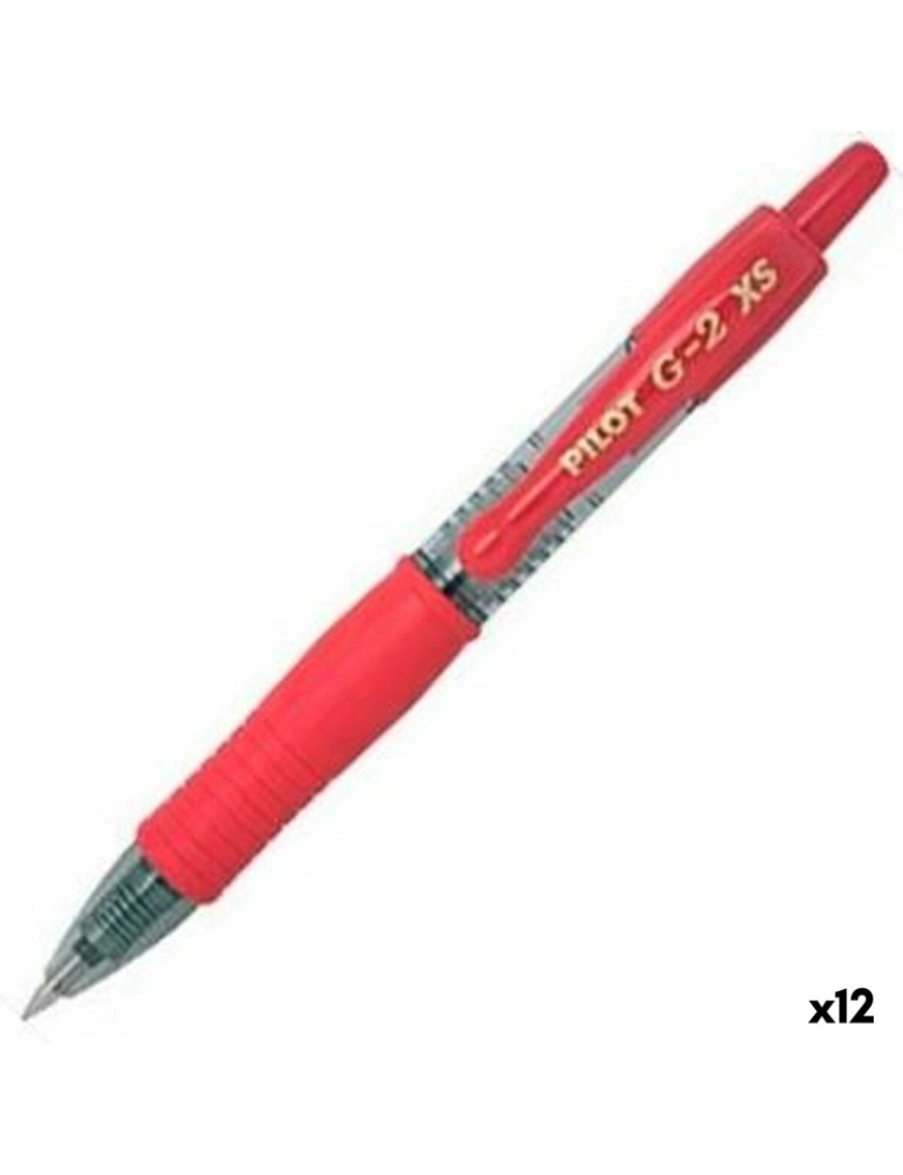 Pilot - Caneta Roller Pilot G-2 XS Retrátil Vermelho 0,4 mm (12 Unidades)