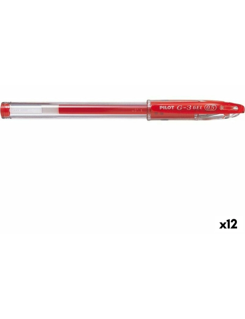 Pilot - Esferográfica de gel Pilot G-3 Grip Vermelho 0,5 mm (12 Unidades)