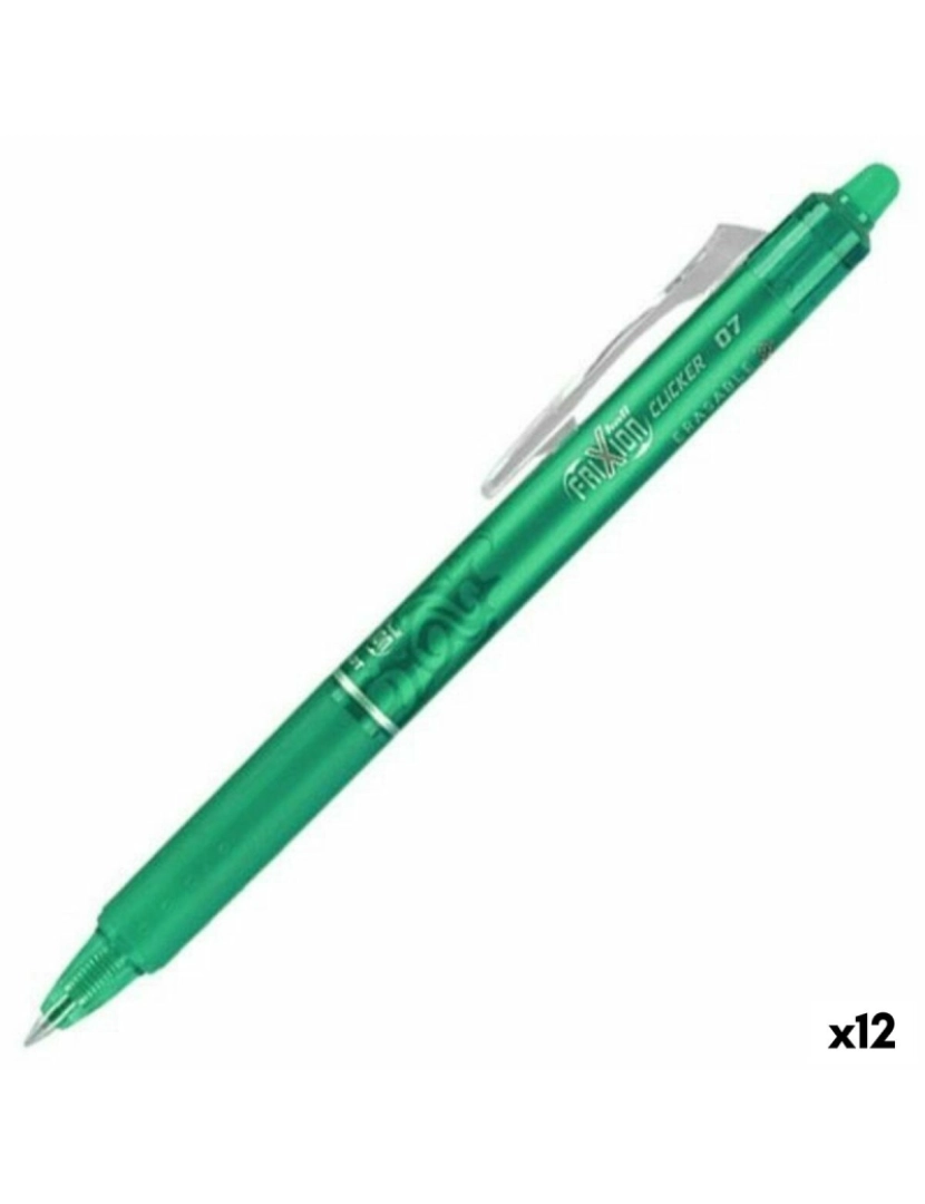 Pilot - Caneta Pilot Frixion Clicker Tinta apagável Verde 0,4 mm (12 Unidades)