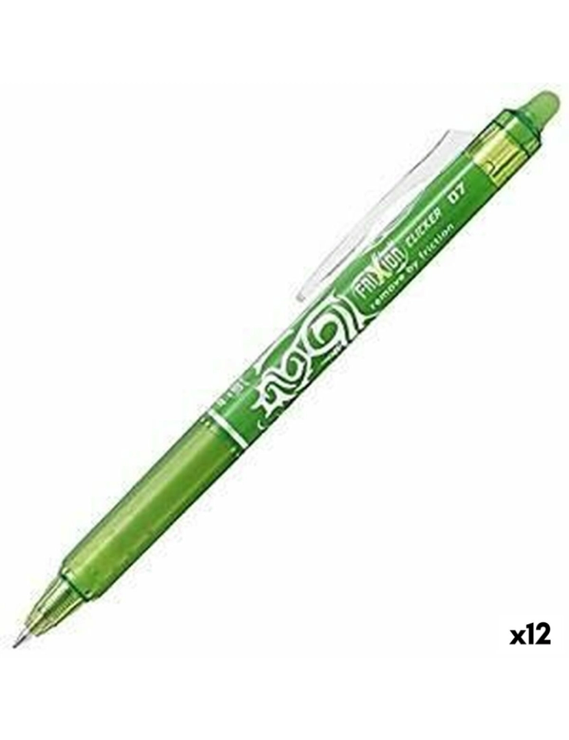 Pilot - Caneta Pilot Frixion Clicker Tinta apagável Verde 0,4 mm 12 Unidades