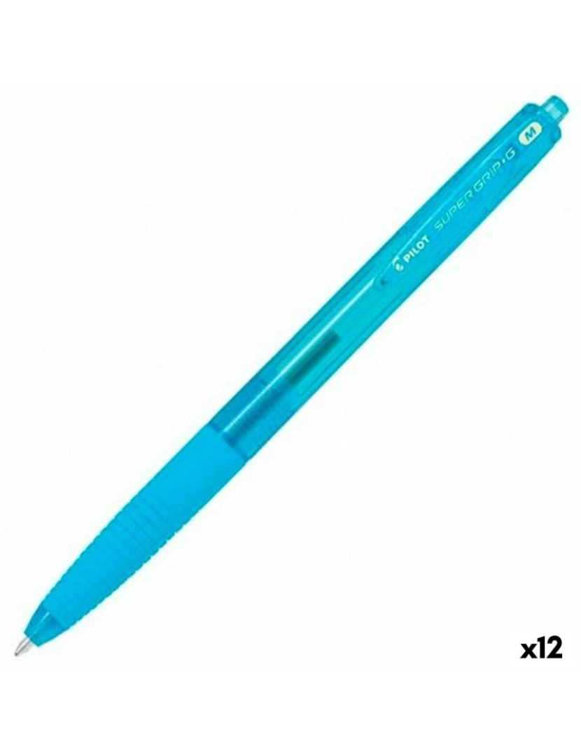 Pilot - Caneta Pilot Supergrip Turquesa 0,4 mm (12 Unidades)