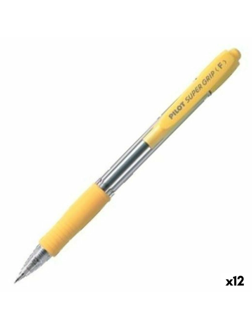 Pilot - Caneta Pilot Supergrip Amarelo 0,4 mm (12 Unidades)