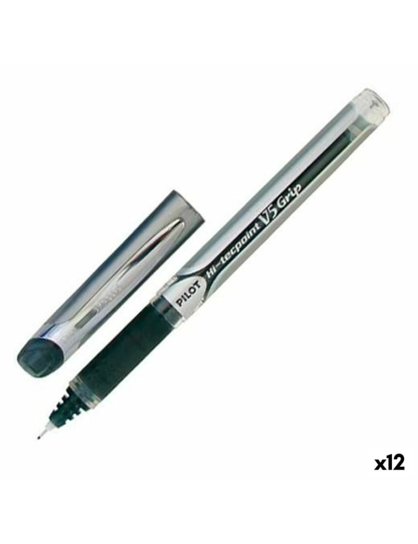 Pilot - Caneta Roller Pilot V5 Grip Preto 0,3 mm (12 Unidades)