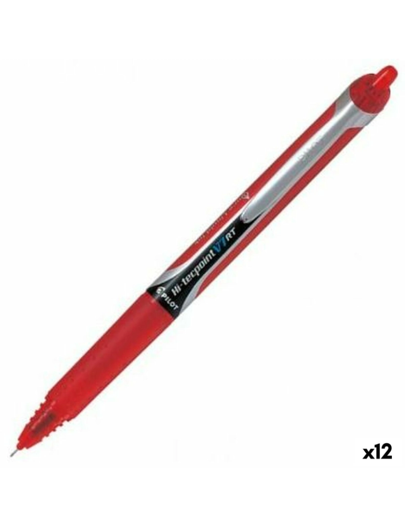 Pilot - Caneta Roller Pilot V7 RT Vermelho 0,5 mm (12 Unidades)