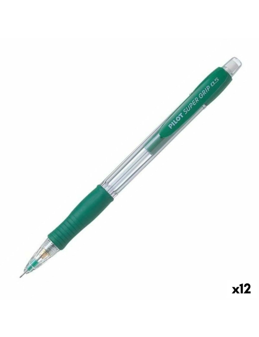 Pilot - Porta-minas Pilot Super Grip Verde 0,5 mm (12 Unidades)