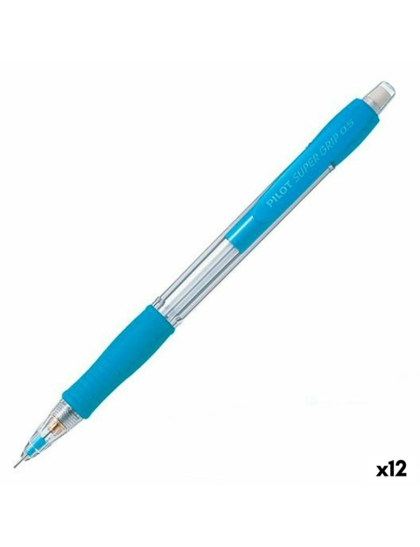 Pilot - Porta-minas Pilot Super Grip Azul 0,5 mm (12 Unidades)