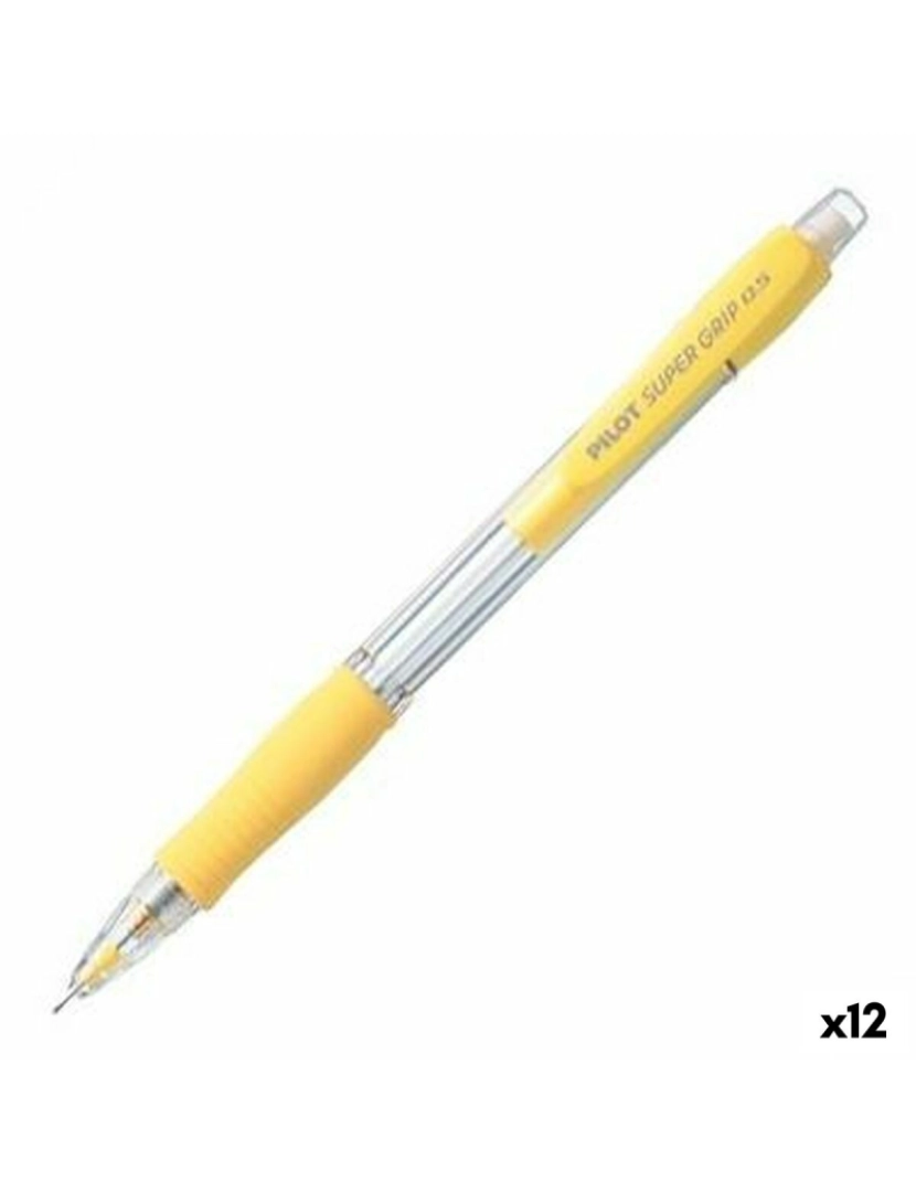 Pilot - Porta-minas Pilot Super Grip Amarelo 0,5 mm (12 Unidades)