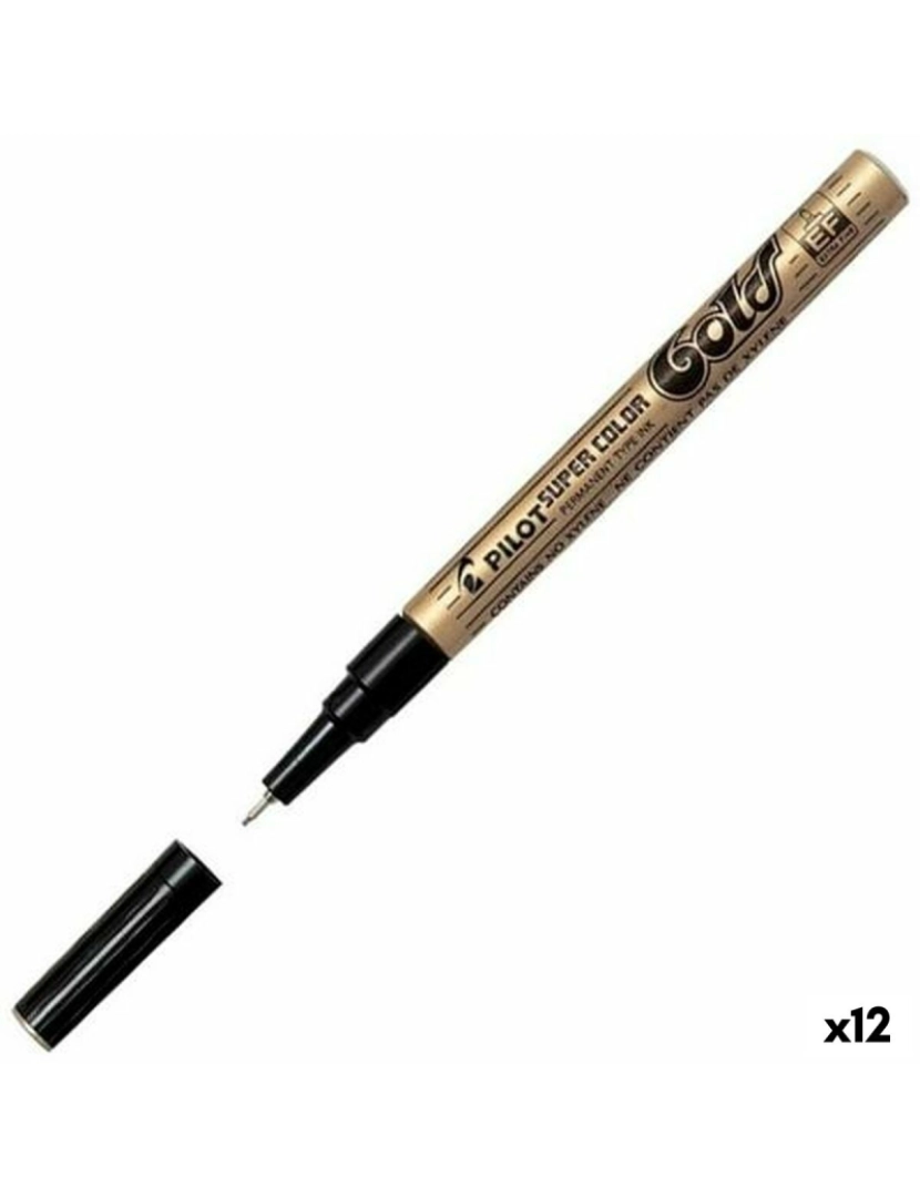 Pilot - Rotulador permanente Pilot Dourado (12 Unidades)