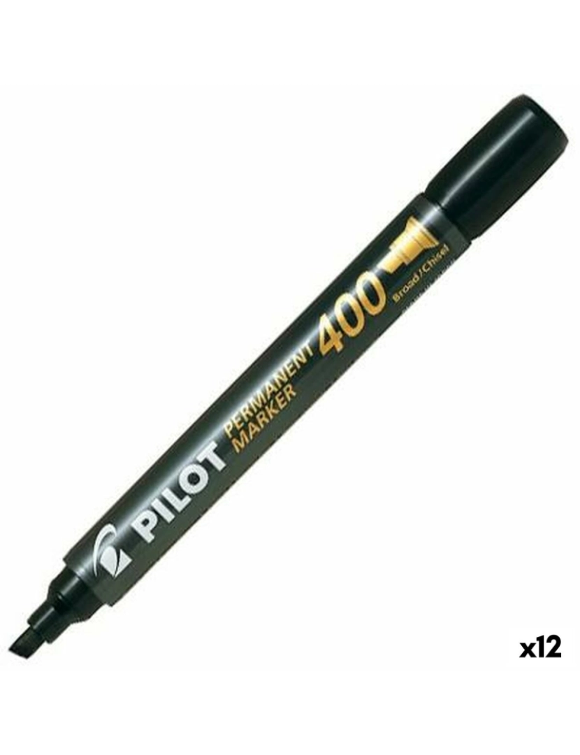 Pilot - Rotulador permanente Pilot SCA-400 Preto (12 Unidades)