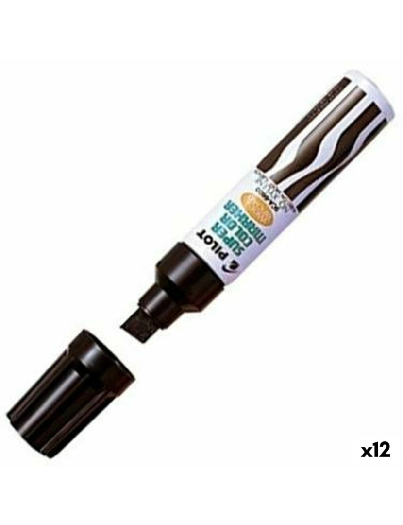 Pilot - Rotulador permanente Pilot SCA-6600 Preto (12 Unidades)