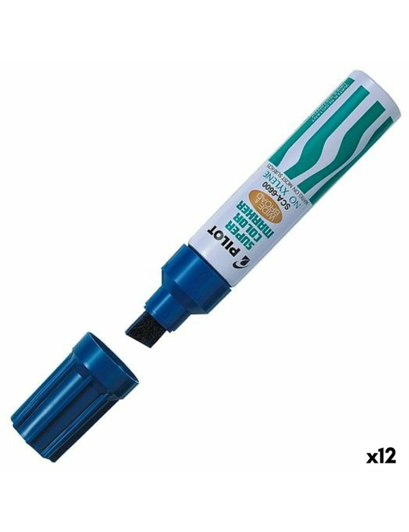 Pilot - Rotulador permanente Pilot SCA-6600  Azul (12 Unidades)