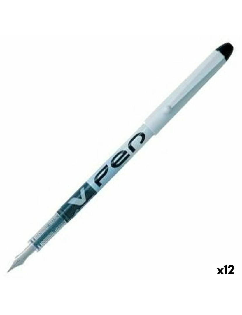 Pilot - Pena de Caligrafia Pilot V Pen Descartável 0,4 mm Preto 12 Unidades