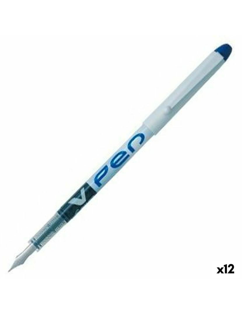 Pilot - Esferográfica de tinta líquida Pilot V Pen Pena de Caligrafia Descartável Azul 0,4 mm (12 Unidades)