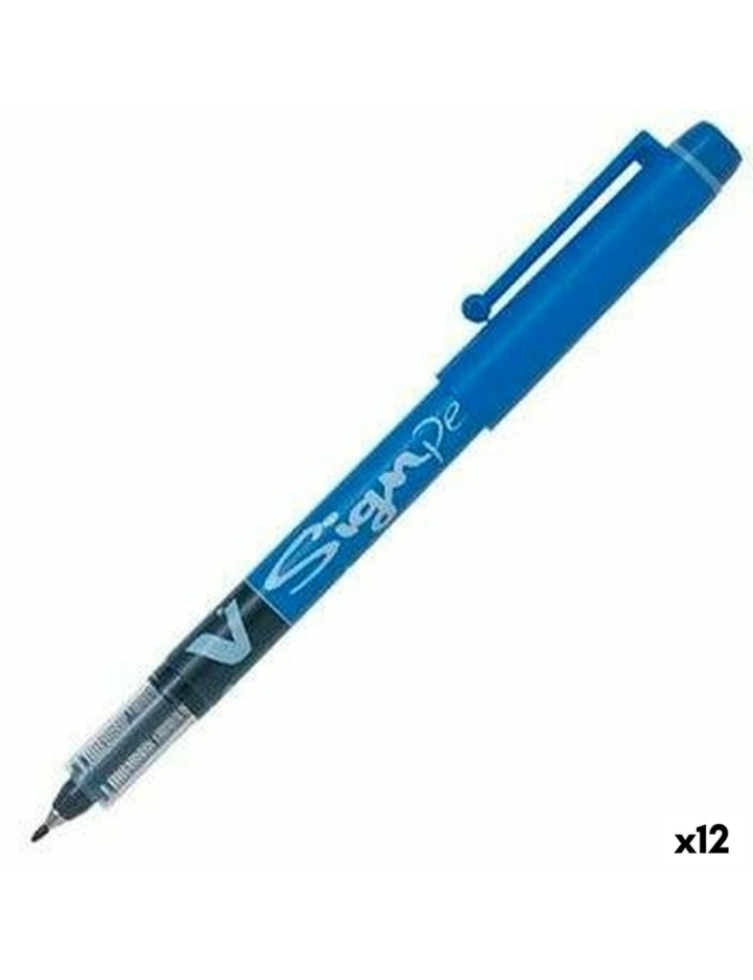 imagem de Esferográfica de tinta líquida Pilot V Sign Pen Azul 0,6 mm (12 Unidades)1