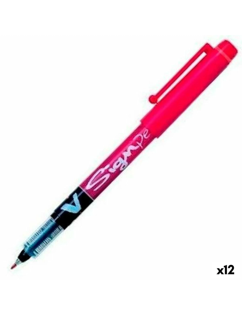 Pilot - Esferográfica de gel Pilot V Sign Pen Vermelho 0,6 mm (12 Unidades)