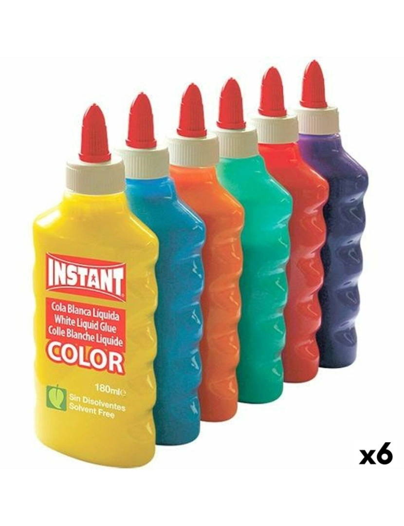 Playcolor - Colagem em gel Playcolor Instant Multicolor 6 Peças 180 ml