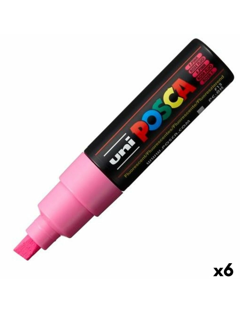 Posca - Rotuladores POSCA PC-8K Cor de Rosa 6 Unidades