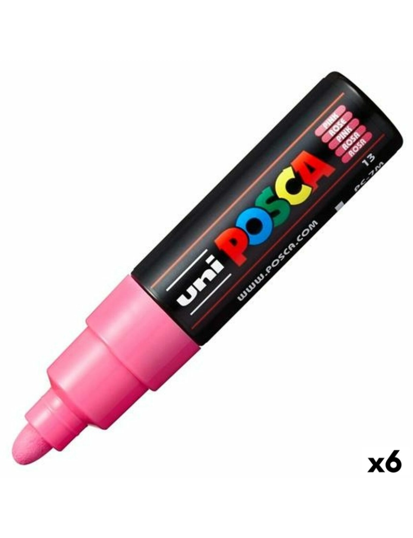 imagem de Marcador POSCA PC-7M Cor de Rosa (6 Unidades)1