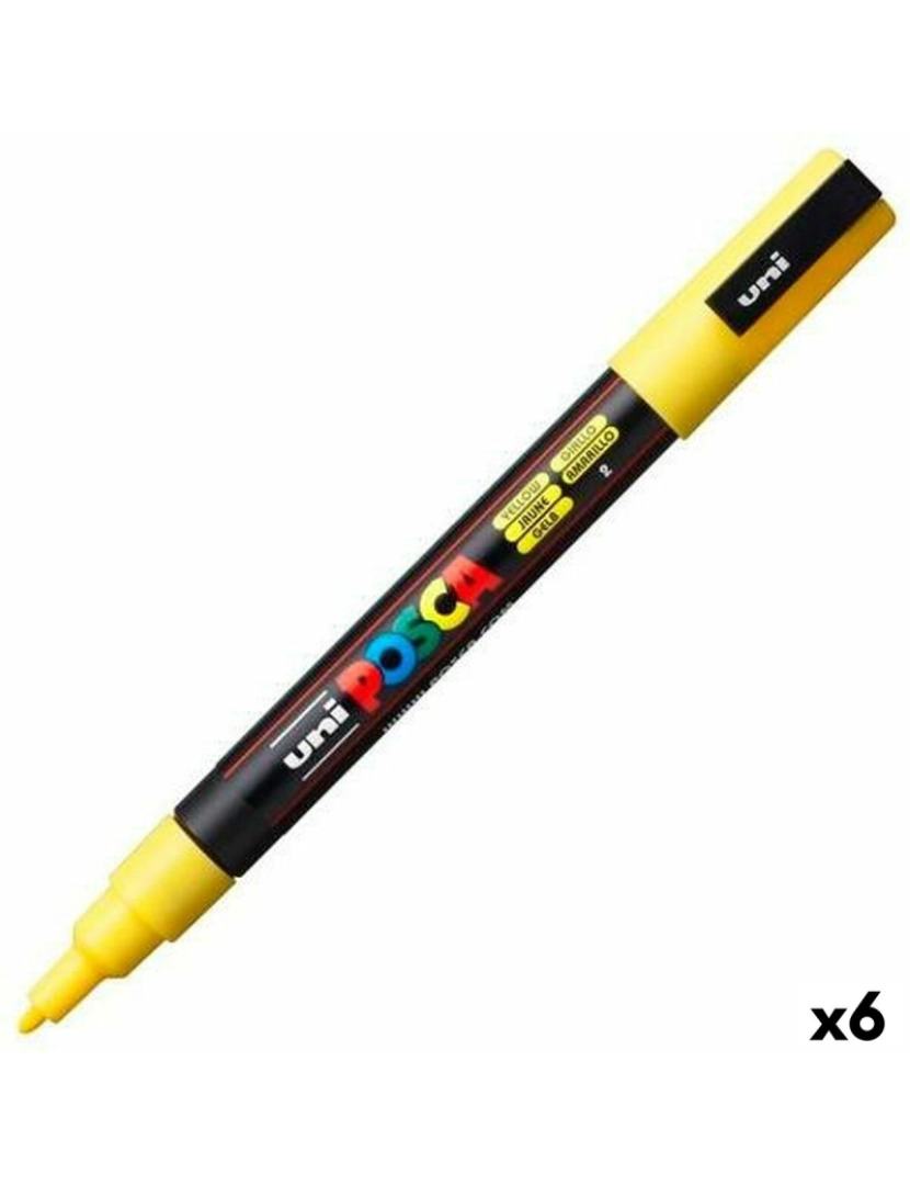 imagem de Marcador POSCA PC-3M Amarelo (6 Unidades)1