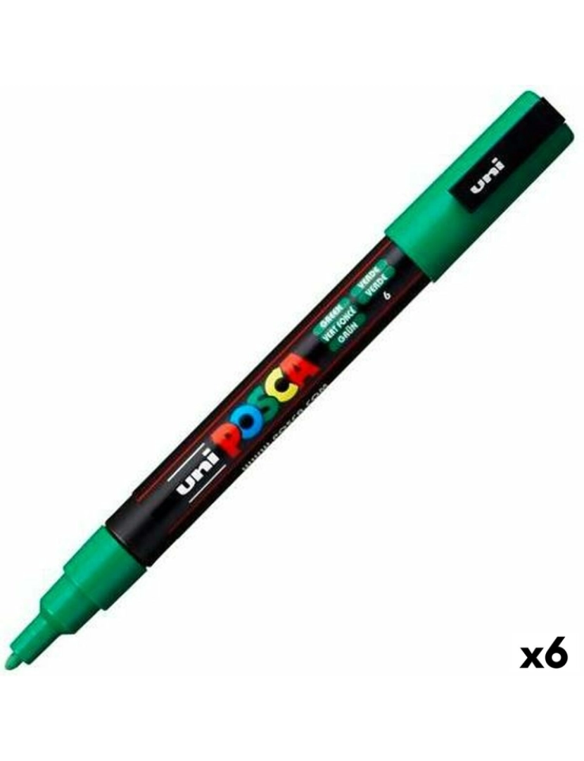 imagem de Marcador POSCA PC-3M Verde 6 Unidades1