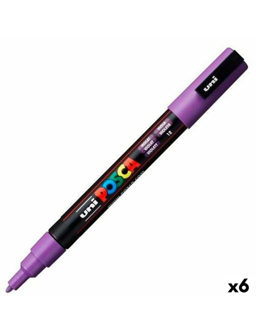 imagem de Marcador POSCA PC-3M Violeta (6 Unidades)1